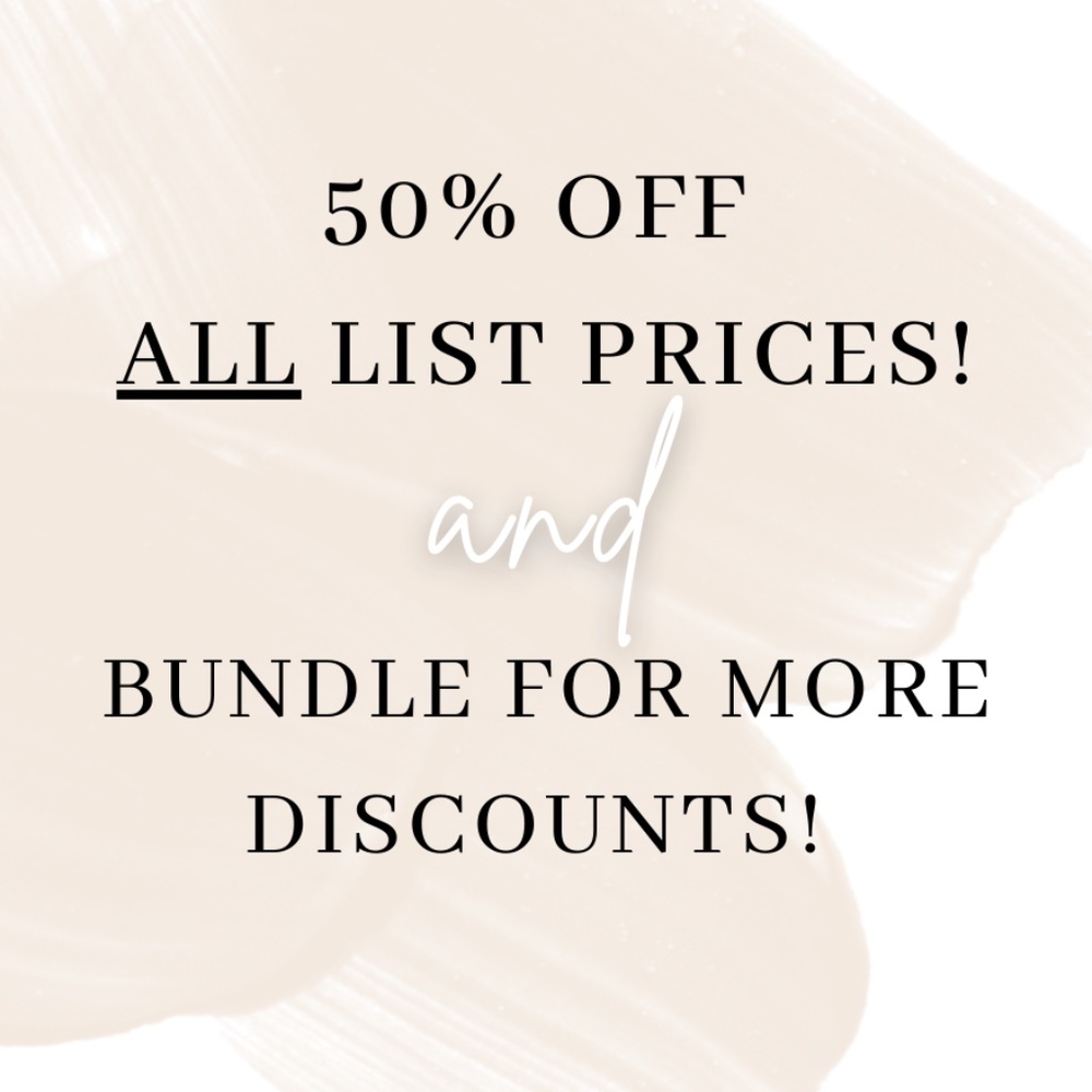 50% OFF EVERYTHING! BUNDLE FOR MORE DISCOUNTS!